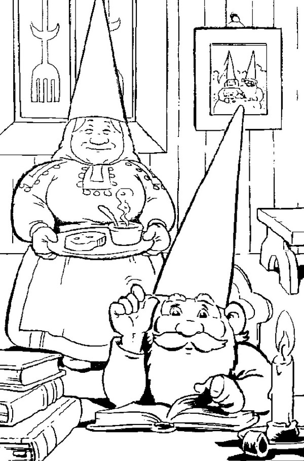 Kids-n-fun.com | Coloring page David the Gnome David the Gnome